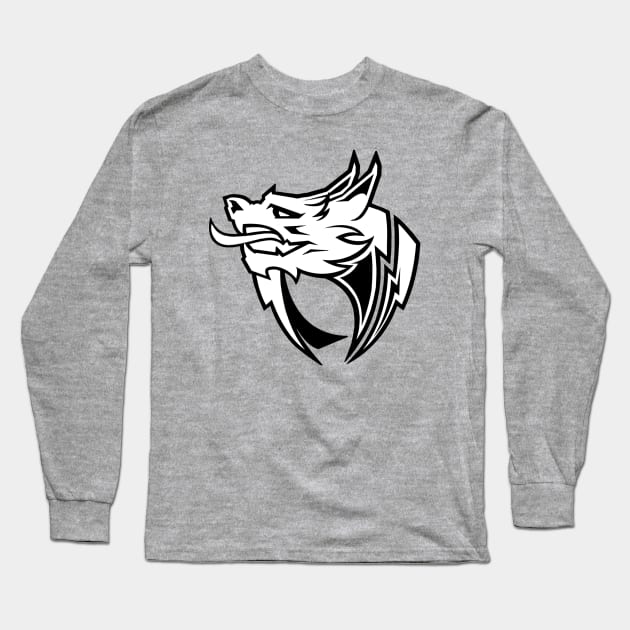 Black and white team exotic logo Long Sleeve T-Shirt by Notmlgjabber